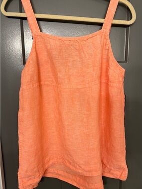 Athleta Coral Sleeveless Linen Camisole adjustable straps size large